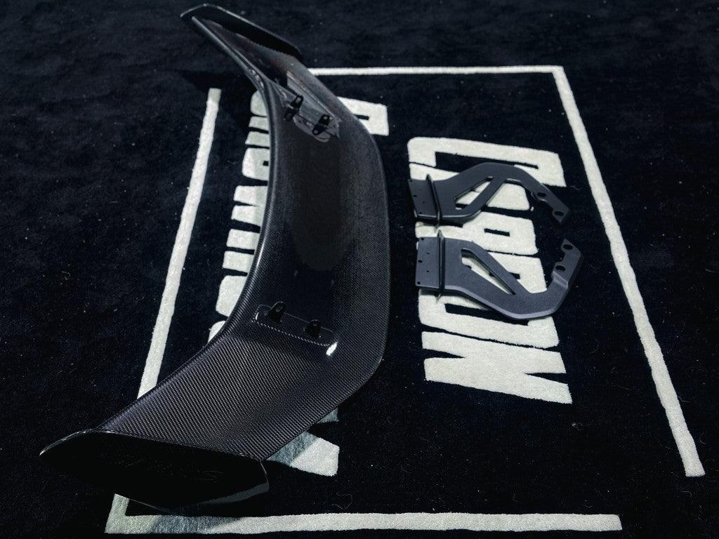 Porsche 718 / 981 / 987 Cayman Base S T GTS R with Aftermarket Parts - GT4RS Style Rear Wing (Aluminum Bracket Included) Pre-preg Carbon Fiber / FRP from Aero Republic