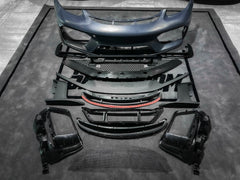 Porsche 718 982 Cayman & Boxster (Base / T / S / GTS / GT4 / Spyder) 2017 2018 2019 2020 2021 2022 2023 2024 2025 with Aftermarket Parts - GT4RS Conversion Style PP Front Bumper & Trims (with & without GT4RS Logo) PP Polypropylene / Dry Pre-preg Carbon Fiber from Dupont Tech