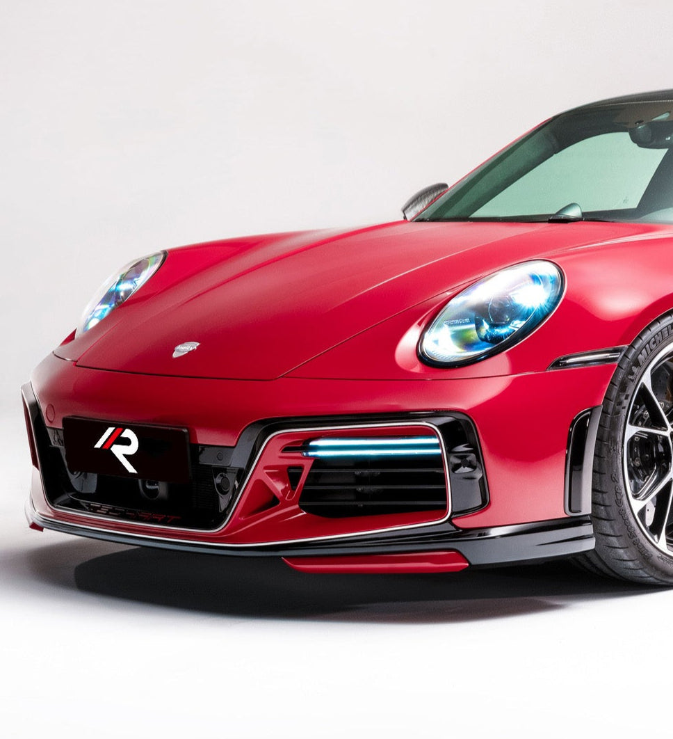 Porsche 911 992.1 Carerra Base/S/T/4/4S/Targa 4/ Targa 4S/GTS/GT3/Turbo/Turbo S 2020 2021 2022 2023 2024 & 911 992.2 Carerra Base/S/T/4/4S/Targa 4/ Targa 4S/GTS/Turbo/Turbo S 2025-ON with Aftermarket Parts - T-ART Style Front Bumper?Carbon Fiber from Aero Republic