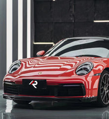 Aero Republic T-ART Style Front Lip for Porsche 911 992.1 Carrera Base/S/T/4/4S/Targa 4/Targa 4S 2020-2024 Carbon Fiber/FRP