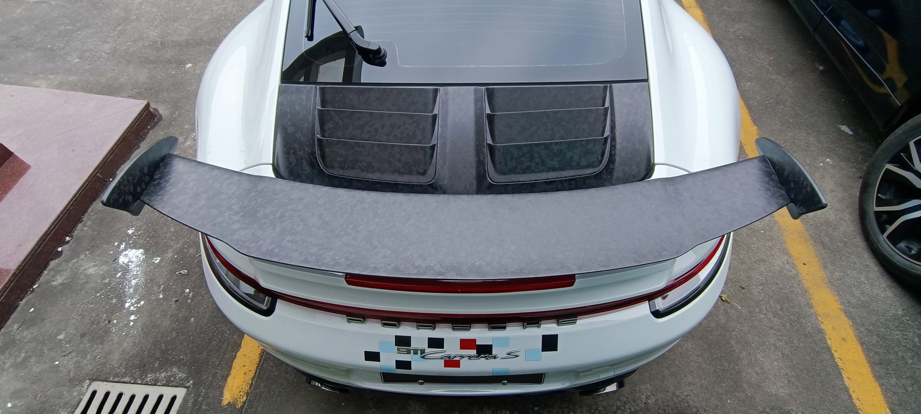 Porsche 911 992.1 Carerra Base/S/T/4/4S/Targa 4/ Targa 4S/GTS 2020 2021 2022 2023 2024 with Aftermarket Parts - TC Sting GTR Style Rear Spoiler Wing & Rear Spoiler Deck Lid?Carbon Fiber from Aero Republic