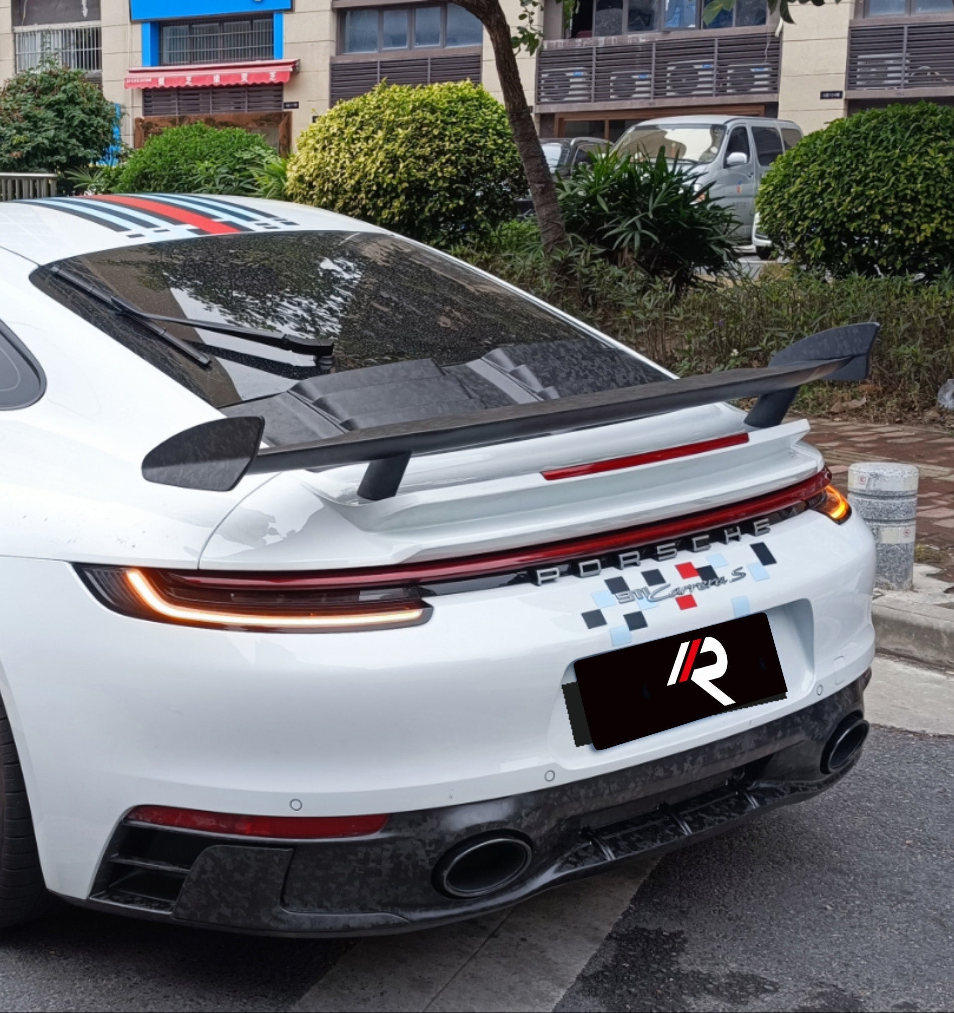 Porsche 911 992.1 Carerra Base/S/T/4/4S/Targa 4/ Targa 4S/GTS 2020 2021 2022 2023 2024 with Aftermarket Parts - TC Sting GTR Style Rear Spoiler Wing & Rear Spoiler Deck Lid?Carbon Fiber from Aero Republic