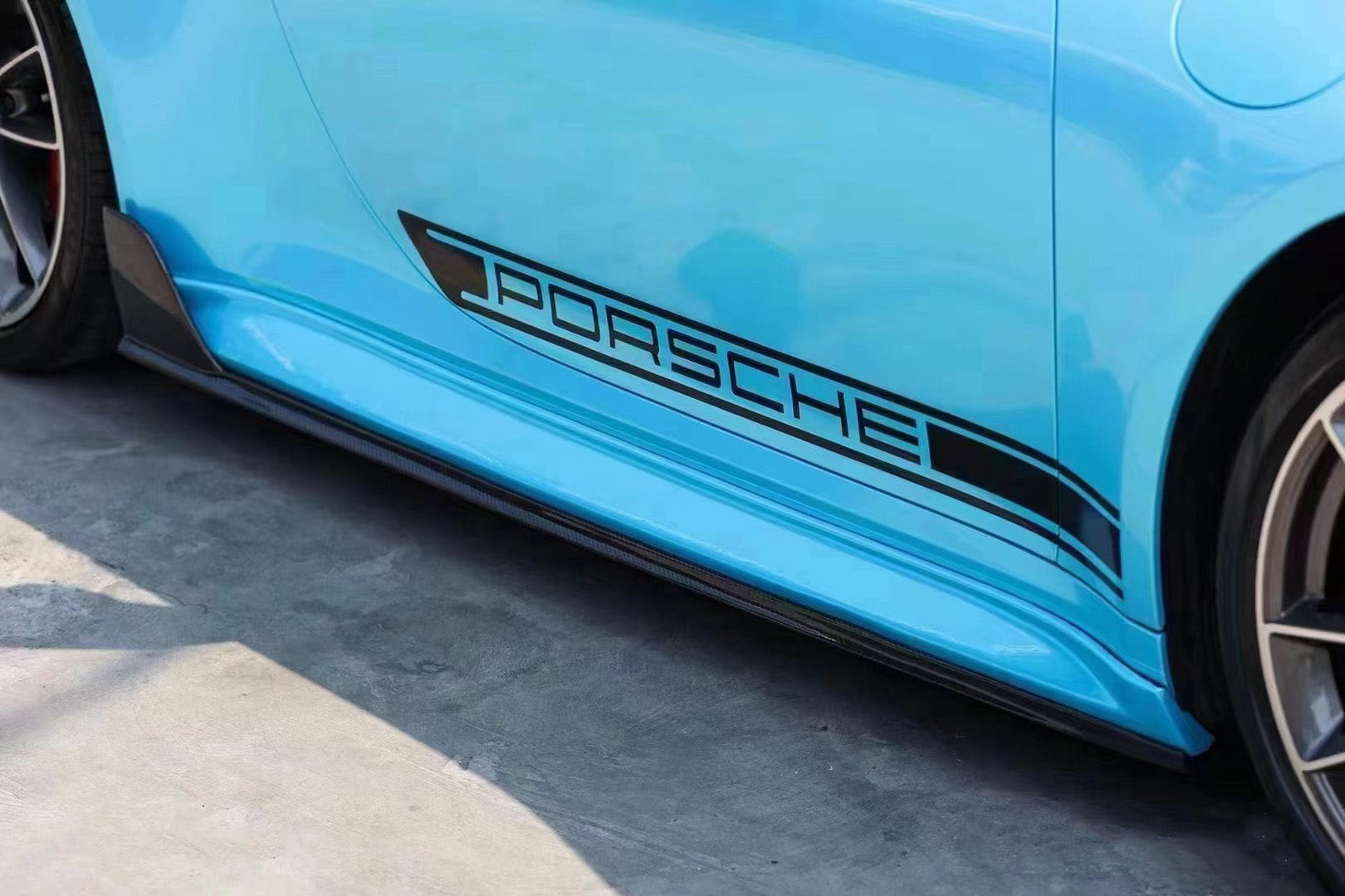 Porsche 911 992.1 Carerra Base/S/T/4/4S/Targa 4/ Targa 4S GTS 2020 2021 2022 2023 2024 with Aftermarket Parts - T-ART Style Side Skirts?Carbon Fiber from Aero Republic