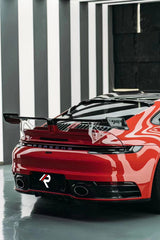 Porsche 911 992.1 Carerra Base/S/T/4/4S/Targa 4/ Targa 4S (for non-aerokit version bumpers) 2020 2021 2022 2023 2024 with Aftermarket Parts - T-ART Style Rear Diffuser?Carbon Fiber from Aero Republic