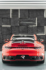 Porsche 911 992.1 Carerra Base/S/T/4/4S/Targa 4/ Targa 4S (for non-aerokit version bumpers) 2020 2021 2022 2023 2024 with Aftermarket Parts - T-ART Style Rear Diffuser?Carbon Fiber from Aero Republic