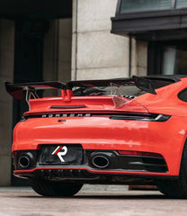 Porsche 911 992.1 Carerra Base/S/T/4/4S/Targa 4/ Targa 4S (for non-aerokit version bumpers) 2020 2021 2022 2023 2024 with Aftermarket Parts - T-ART Style Rear Diffuser?Carbon Fiber from Aero Republic
