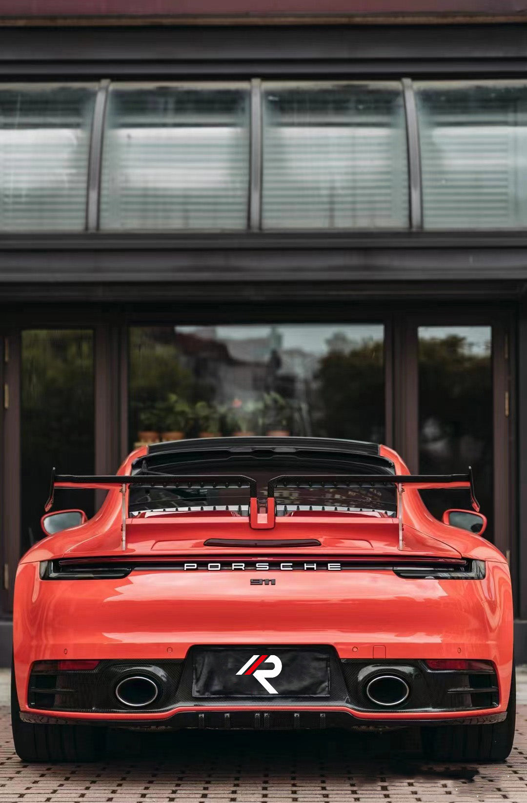 Porsche 911 992.1 Carerra Base/S/T/4/4S/Targa 4/ Targa 4S (for non-aerokit version bumpers) 2020 2021 2022 2023 2024 with Aftermarket Parts - T-ART Style Rear Diffuser?Carbon Fiber from Aero Republic