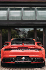 Porsche 911 992.1 Carerra Base/S/T/4/4S/Targa 4/ Targa 4S (for non-aerokit version bumpers) 2020 2021 2022 2023 2024 with Aftermarket Parts - T-ART Style Rear Diffuser?Carbon Fiber from Aero Republic