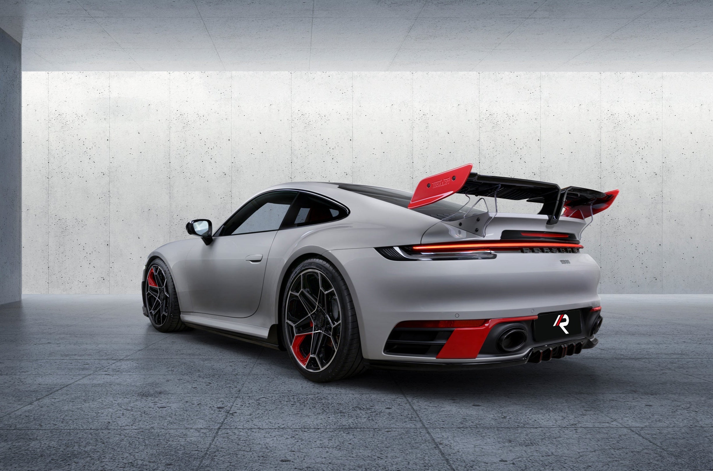 Porsche 911 992.1 Carerra Base/S/T/4/4S/Targa 4/ Targa 4S (base bumper only) 2020 2021 2022 2023 2024 with Aftermarket Parts - Rear Diffuser Carbon Fiber / FRP from Aero Republic
