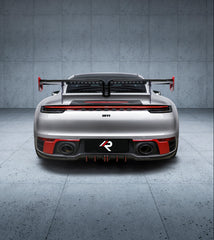 Aero Republic T-ART Style Rear Diffuser for Porsche 911 992.1 Carrera Base/S/T/4/4S/Targa 4/Targa 4S 2020-2024 Carbon Fiber/FRP