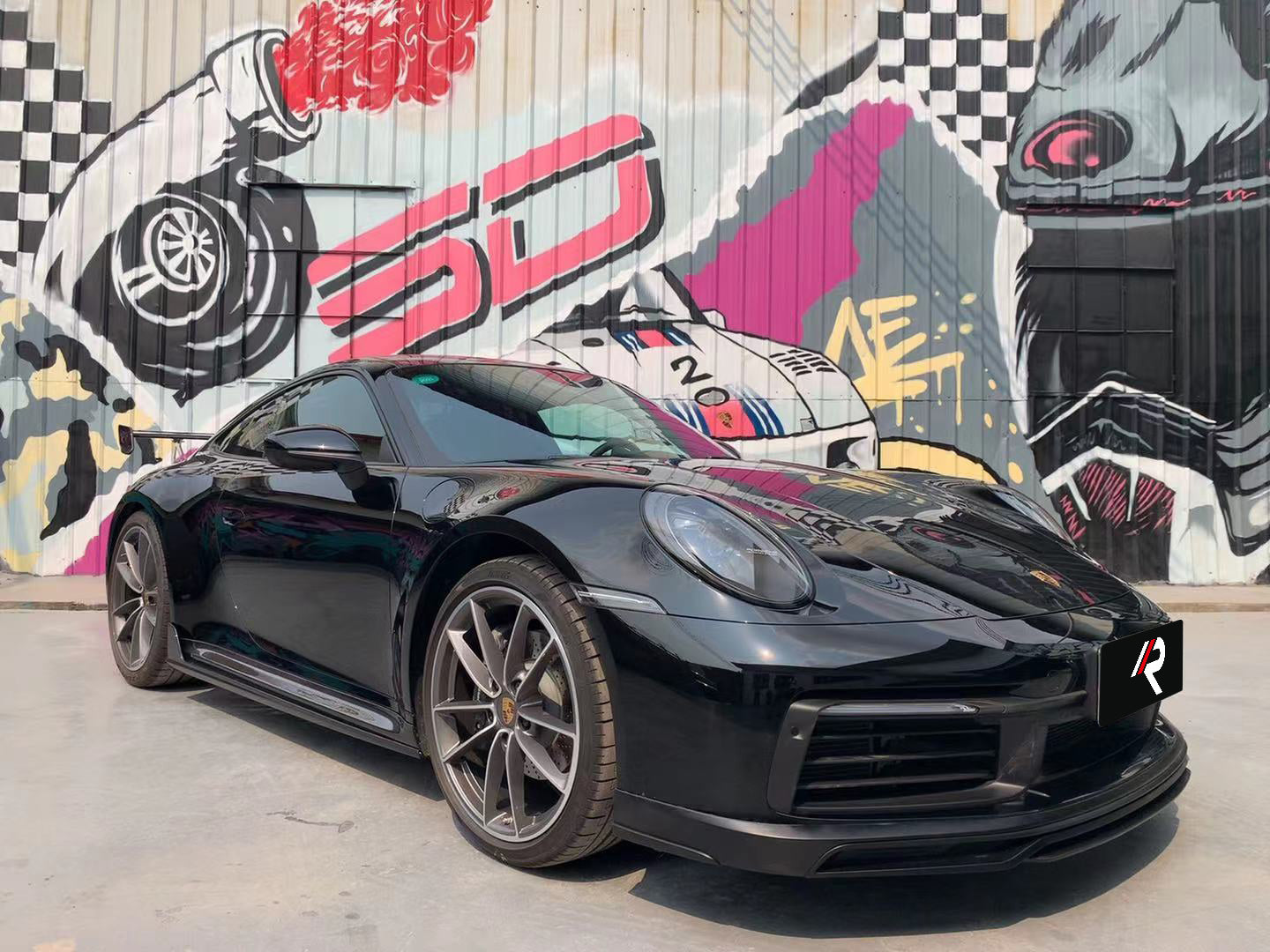 Porsche 911 992.1 Carerra Base/S/T/4/4S/Targa 4/ Targa 4S (base bumper only) 2020 2021 2022 2023 2024 with Aftermarket Parts - Front Lip Carbon Fiber / FRP from Aero Republic