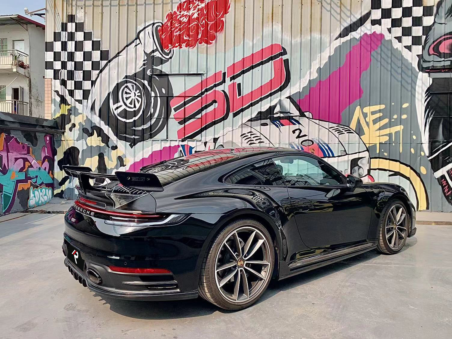 Porsche 911 992.1 Carerra Base/S/T/4/4S/Targa 4/Targa 4S/GTS 2020 2021 2022 2023 2024 with Aftermarket Parts - Rear Lip Spoiler Carbon Fiber / FRP from?Aero Republic