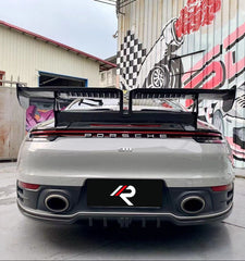 Porsche 911 992.1 Carerra Base/S/T/4/4S/Targa 4/ Targa 4S (base bumper only) 2020 2021 2022 2023 2024 with Aftermarket Parts - Rear Diffuser Carbon Fiber / FRP from Aero Republic