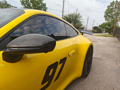 Porsche 911 992.1 Carrera Base/S/T/4/4S/Targa 4/ Targa 4S/GTS/Turbo/Turbo S/GT3/GT3RS 2020-2024 & 911 992.2 Carerra Base/S/T/4/4S/Targa 4/ Targa 4S/GTS/Turbo/Turbo S/GT3/GT3RS 2025-ON & Taycan 9J1 Sedan/Cross Turismo RWD/4S/GTS/Turbo/Turbo S 2020-ON with Aftermarket Parts - OEM Style Mirror Cap Dry Pre-preg Carbon Fiber from Aero Republic