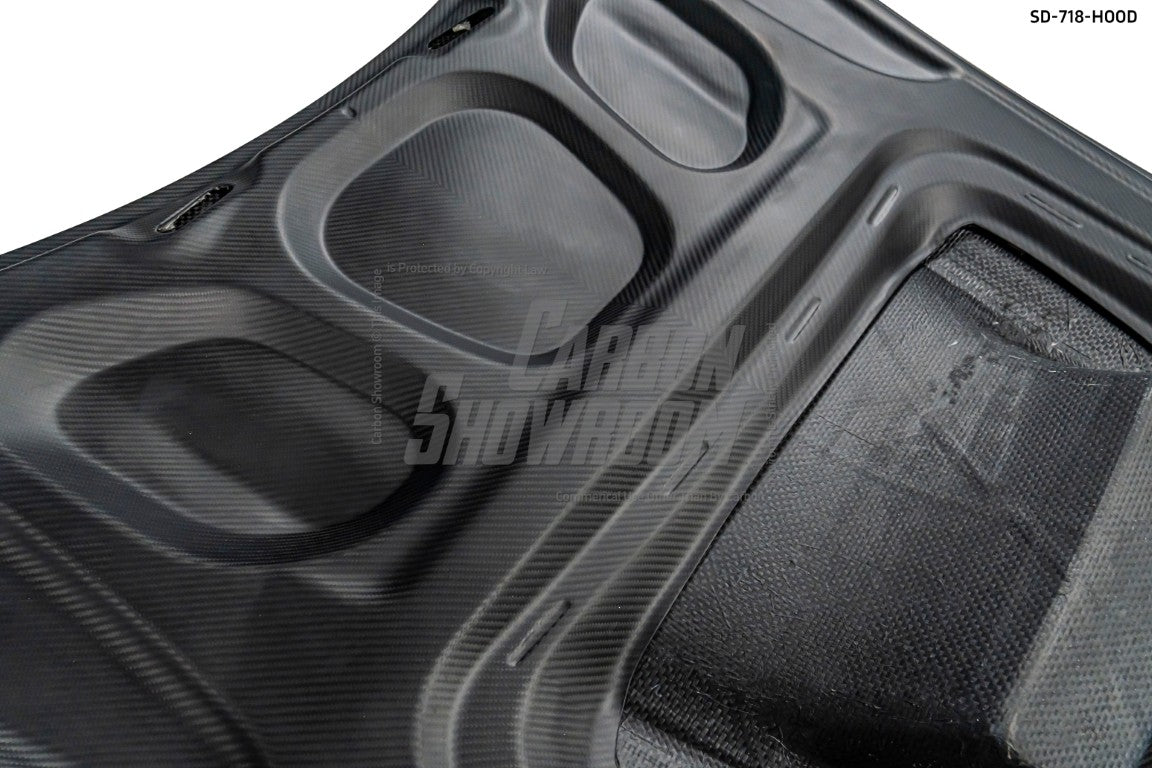 SD Carbon Design DRY Carbon Fiber Hood Bonnet For Porsche 911 991 / 718 Cayman Boxster - Performance SpeedShop