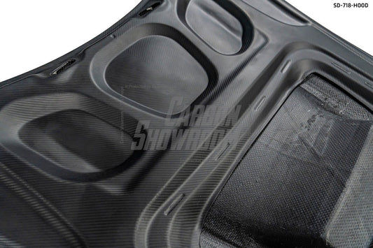 SD Carbon Design DRY Carbon Fiber Hood Bonnet For Porsche 911 991 / 718 Cayman Boxster - Performance SpeedShop