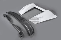 Porsche 981 Boxster (Base / S / GTS) 2012 2013 2014 2015 2016 with Aftermarket Parts - Tonneau Cover and Rear Wing Carbon Fiber from Aero Republic