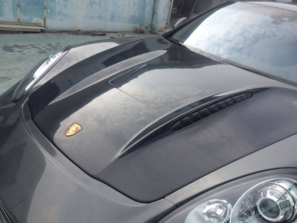 Porsche Panamera 970 970.1 970.2 2/4/4S/GTS/Turbo/Turbo S 2010 2011 2012 2013 2014 2015 2016 with Aftermarket Parts - V1 Hood Carbon Fiber / FRP from Aero Republic