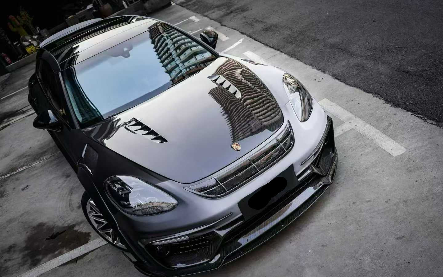 Porsche Panamera 971 971.1 Base/4/4S/GTS/Turbo/Turbo S 2017 2018 2019 2020 & Panamera 971 971.2 Base/4/4S/GTS/Turbo/Turbo S 2021 2022 2023 with Aftermarket Parts - MSRY Style Front Bumper Carbon Fiber from Aero Republic