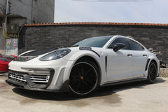 Porsche Panamera 971 971.1 Base/4/4S/GTS/Turbo/Turbo S 2017 2018 2019 2020 & Panamera 971 971.2 Base/4/4S/GTS/Turbo/Turbo S 2021 2022 2023 with Aftermarket Parts - MSRY Style Front Bumper Carbon Fiber from Aero Republic