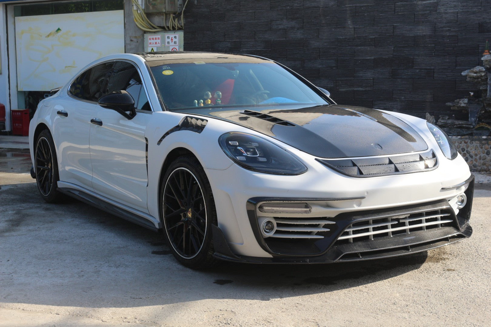 Porsche Panamera 971 971.1 Base/4/4S/GTS/Turbo/Turbo S 2017 2018 2019 2020 & Panamera 971 971.2 Base/4/4S/GTS/Turbo/Turbo S 2021 2022 2023 with Aftermarket Parts - MSRY Style Front Bumper Carbon Fiber from Aero Republic