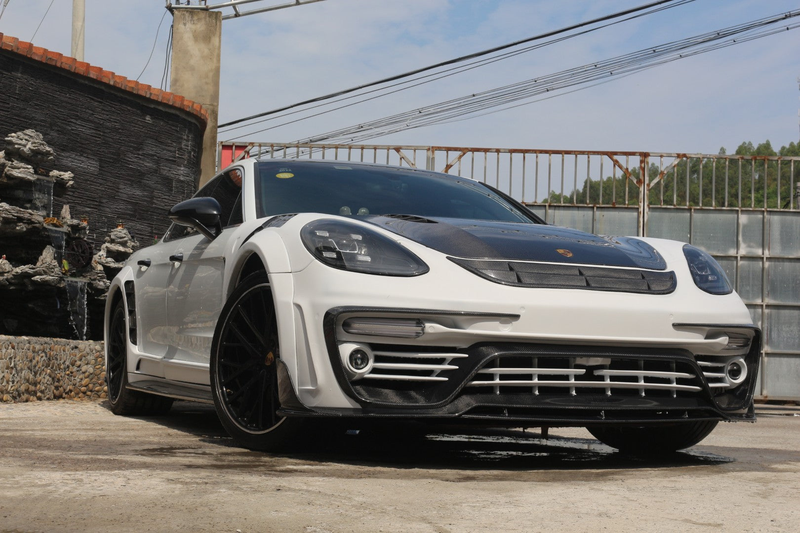 Porsche Panamera 971 971.1 Base/4/4S/GTS/Turbo/Turbo S 2017 2018 2019 2020 & Panamera 971 971.2 Base/4/4S/GTS/Turbo/Turbo S 2021 2022 2023 with Aftermarket Parts - MSRY Style Front Bumper Carbon Fiber from Aero Republic