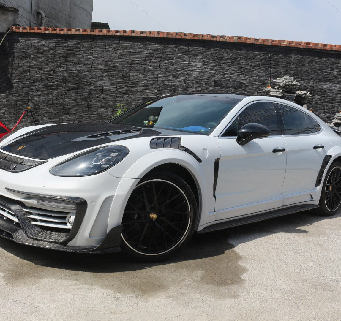 Porsche Panamera 971 971.1 Base/4/4S/GTS/Turbo/Turbo S 2017 2018 2019 2020 & Panamera 971 971.2 Base/4/4S/GTS/Turbo/Turbo S 2021 2022 2023 with Aftermarket Parts - MSRY Style Front Fenders Carbon Fiber from Aero Republic