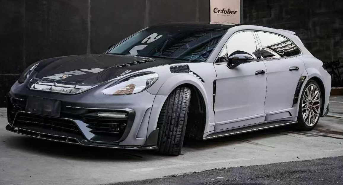 Porsche Panamera 971 971.1 Base/4/4S/GTS/Turbo/Turbo S 2017 2018 2019 2020 & Panamera 971 971.2 Base/4/4S/GTS/Turbo/Turbo S 2021 2022 2023 with Aftermarket Parts - MSRY Style Front Fenders Carbon Fiber from Aero Republic