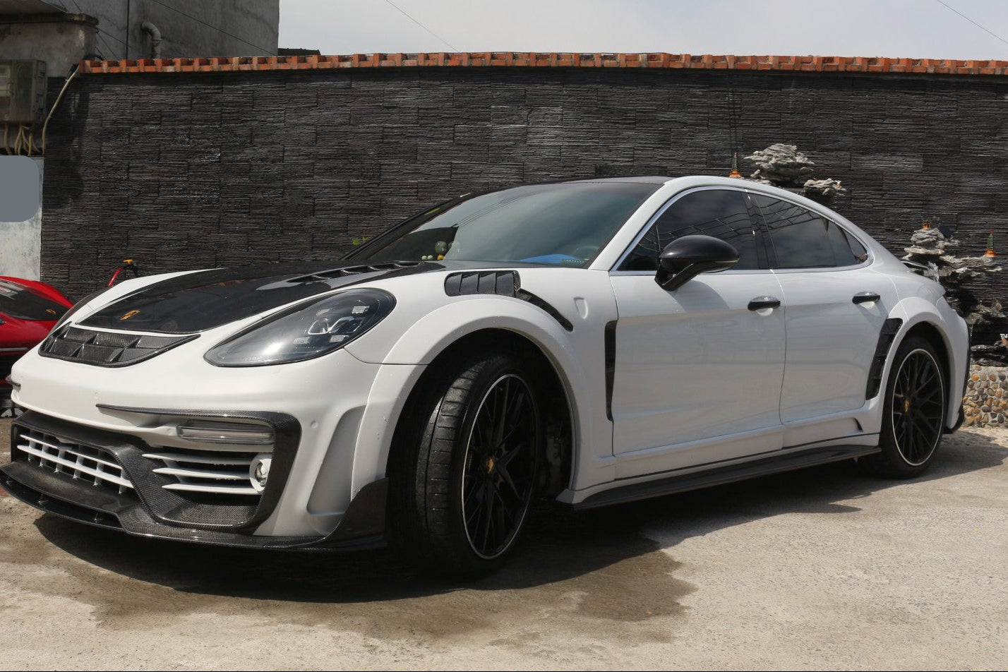 Porsche Panamera 971 971.1 Base/4/4S/GTS/Turbo/Turbo S 2017 2018 2019 2020 & Panamera 971 971.2 Base/4/4S/GTS/Turbo/Turbo S 2021 2022 2023 with Aftermarket Parts - MSRY Style Front Fenders Carbon Fiber from Aero Republic