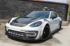 Porsche Panamera 971 971.1 Base/4/4S/GTS/Turbo/Turbo S 2017 2018 2019 2020 & Panamera 971 971.2 Base/4/4S/GTS/Turbo/Turbo S 2021 2022 2023 with Aftermarket Parts - MSRY Style Hood Bonnet Carbon Fiber from Aero Republic