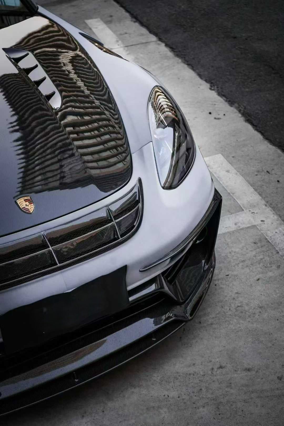 Porsche Panamera 971 971.1 Base/4/4S/GTS/Turbo/Turbo S 2017 2018 2019 2020 & Panamera 971 971.2 Base/4/4S/GTS/Turbo/Turbo S 2021 2022 2023 with Aftermarket Parts - MSRY Style Hood Bonnet Carbon Fiber from Aero Republic