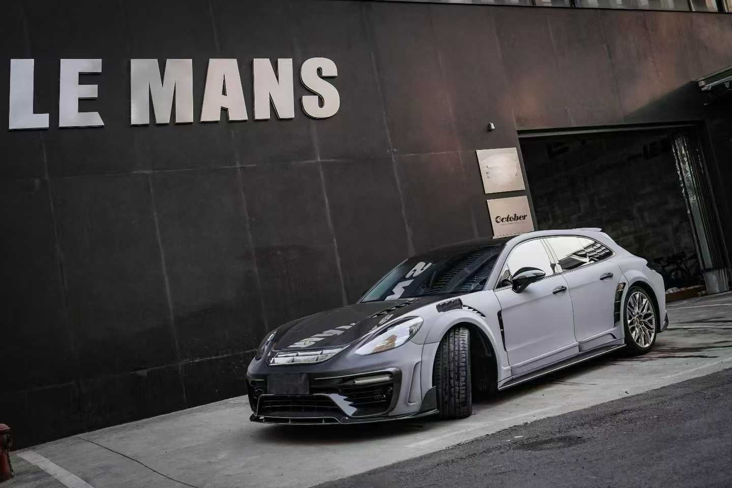 Porsche Panamera 971 971.1 Base/4/4S/GTS/Turbo/Turbo S 2017 2018 2019 2020 & Panamera 971 971.2 Base/4/4S/GTS/Turbo/Turbo S 2021 2022 2023 with Aftermarket Parts - MSRY Style Front Bumper Carbon Fiber from Aero Republic