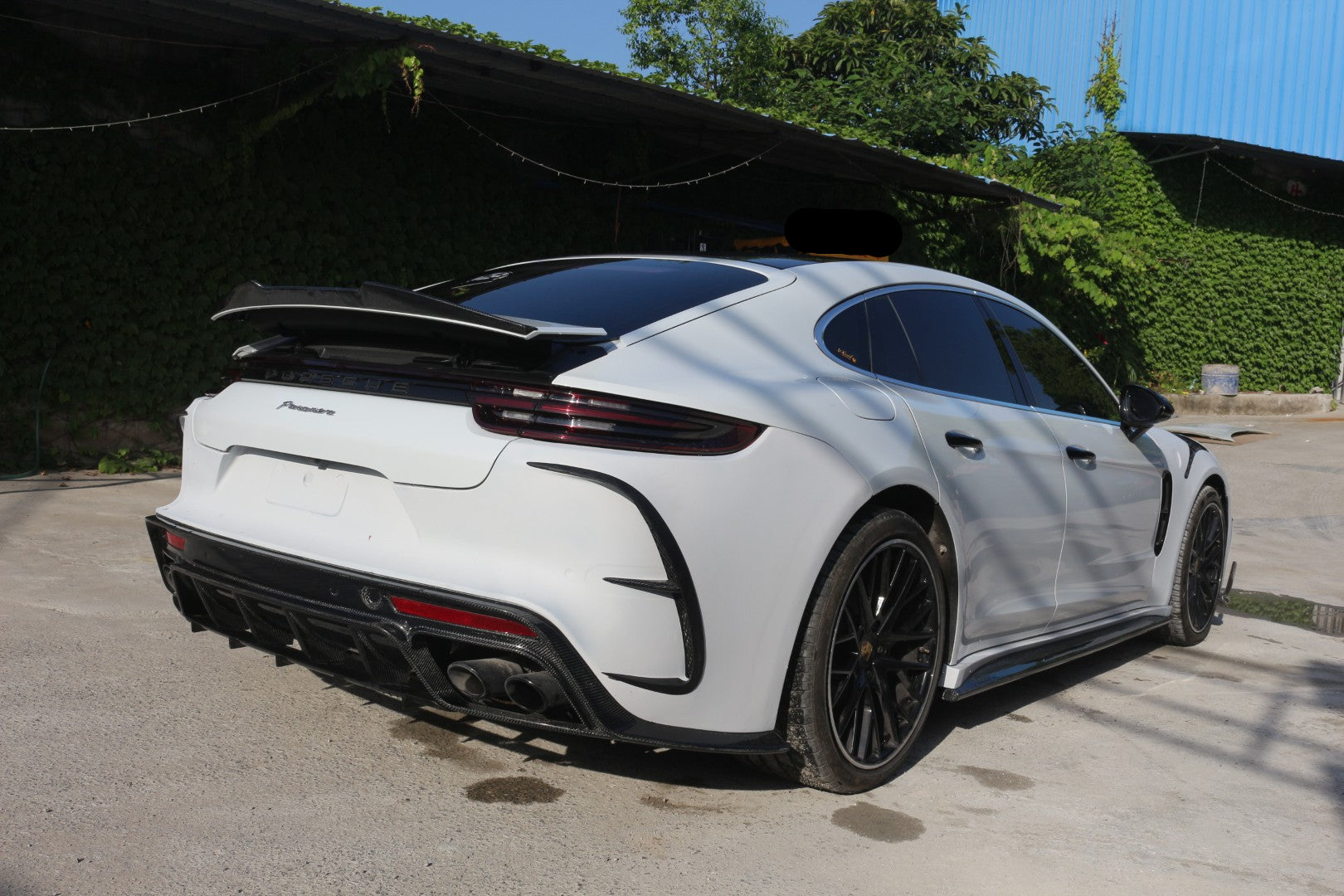 Porsche Panamera 9porsc71 971.1 Base/4/4S/GTS/Turbo/Turbo S 2017 2018 2019 2020 & Panamera 971 971.2 Base/4/4S/GTS/Turbo/Turbo S 2021 2022 2023 with Aftermarket Parts - MSRY Style Rear Bumper Carbon Fiber from Aero Republic