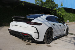 Porsche Panamera 9porsc71 971.1 Base/4/4S/GTS/Turbo/Turbo S 2017 2018 2019 2020 & Panamera 971 971.2 Base/4/4S/GTS/Turbo/Turbo S 2021 2022 2023 with Aftermarket Parts - MSRY Style Rear Bumper Carbon Fiber from Aero Republic