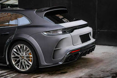 Porsche Panamera 9porsc71 971.1 Base/4/4S/GTS/Turbo/Turbo S 2017 2018 2019 2020 & Panamera 971 971.2 Base/4/4S/GTS/Turbo/Turbo S 2021 2022 2023 with Aftermarket Parts - MSRY Style Rear Bumper Carbon Fiber from Aero Republic
