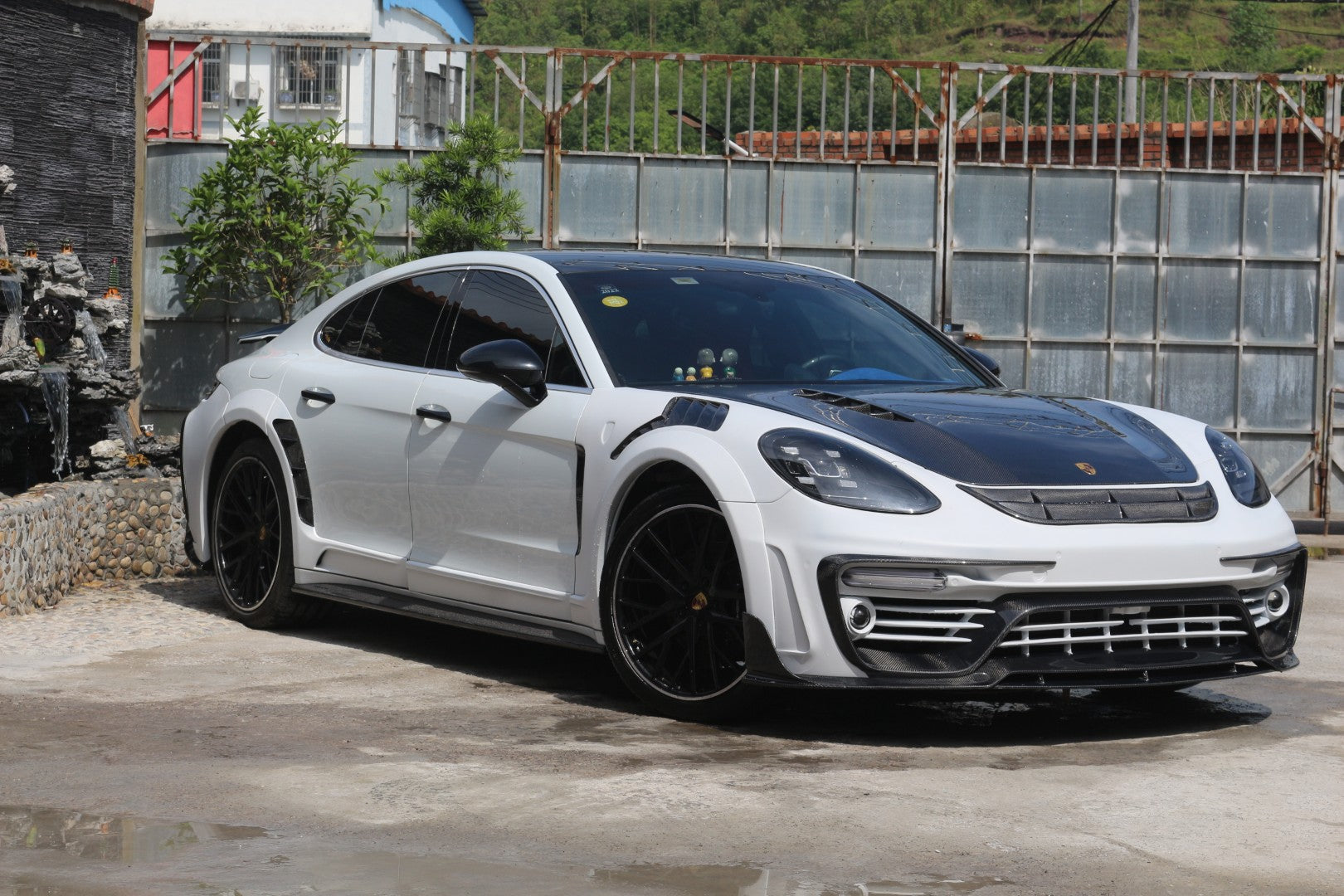 Porsche Panamera 971 971.1 Base/4/4S/GTS/Turbo/Turbo S 2017 2018 2019 2020 & Panamera 971 971.2 Base/4/4S/GTS/Turbo/Turbo S 2021 2022 2023 with Aftermarket Parts - MSRY Style Side Skirts Carbon Fiber from Aero Republic
