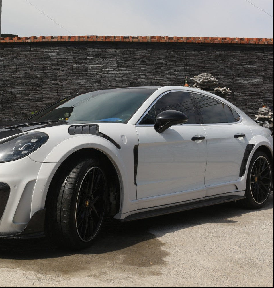Porsche Panamera 971 971.1 Base/4/4S/GTS/Turbo/Turbo S 2017 2018 2019 2020 & Panamera 971 971.2 Base/4/4S/GTS/Turbo/Turbo S 2021 2022 2023 with Aftermarket Parts - MSRY Style Wheel Arches Carbon Fiber from Aero Republic