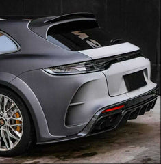 Porsche Panamera 971 971.1 4/4S/GTS/Turbo 2018 2019 2020 &amp; Panamera 971 971.2 4/4S/GTS/Turbo 2021 2022 2023 with Aftermarket Parts - MSRY Style Rear Bumper Carbon Fiber from Aero Republic