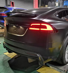 Model X P100D 100D 90D 75D 60D Performance Long Range Base 2016 2017 2018 2019 2020 2021 with Aftermarket Parts - RZ Style Rear Diffuser Carbon Fiber from Aero Republic