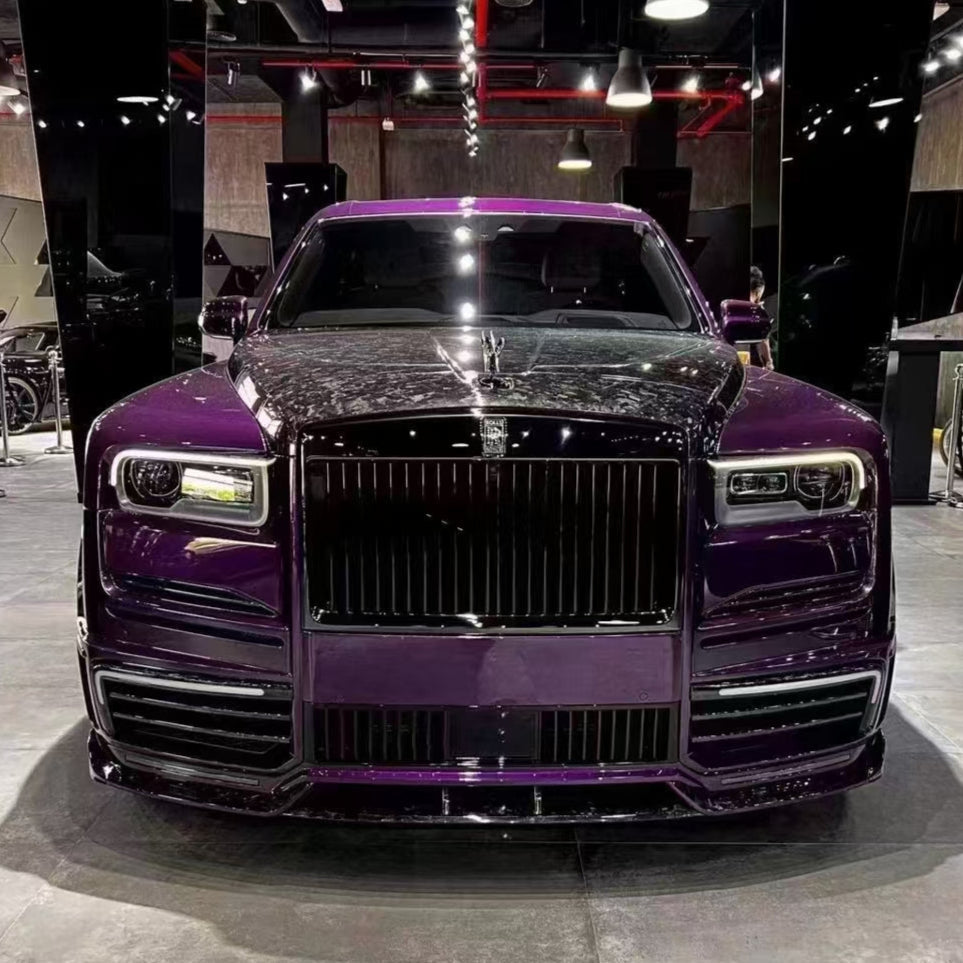 Rolls-Royce Cullinan 2019 2020 2021 2022 2023 2024 with Aftermarket Parts - V2 M Style Front Lip Dry Pre-preg Carbon Fiber from Aero Republic