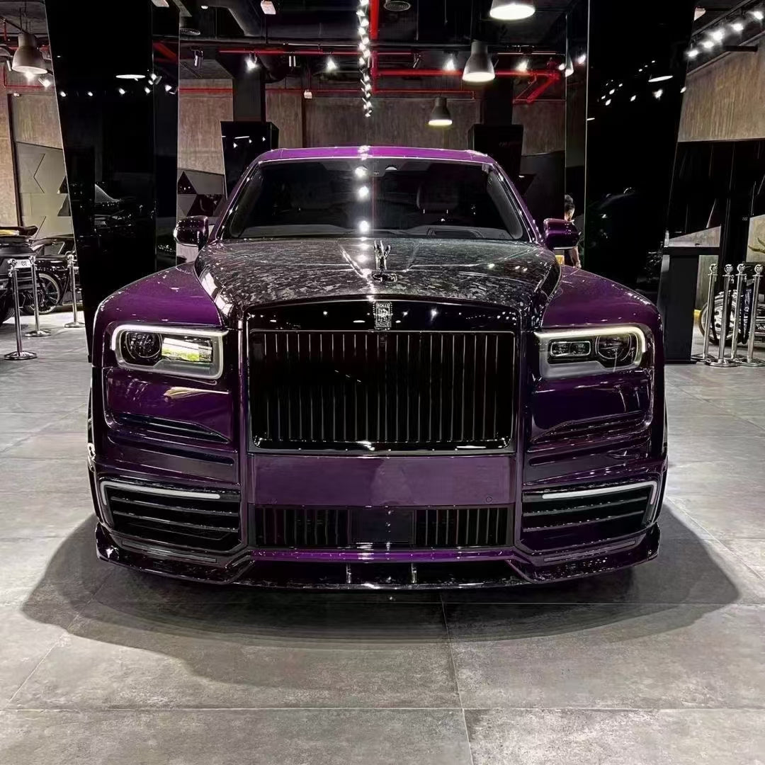 Your Rolls-Royce Cullinan 2019 2020 2021 2022 2023 2024 with Aftermarket Parts - M Style Front Bumper Vent Lighting Dry Pre-preg Carbon Fiber from Aero Republic