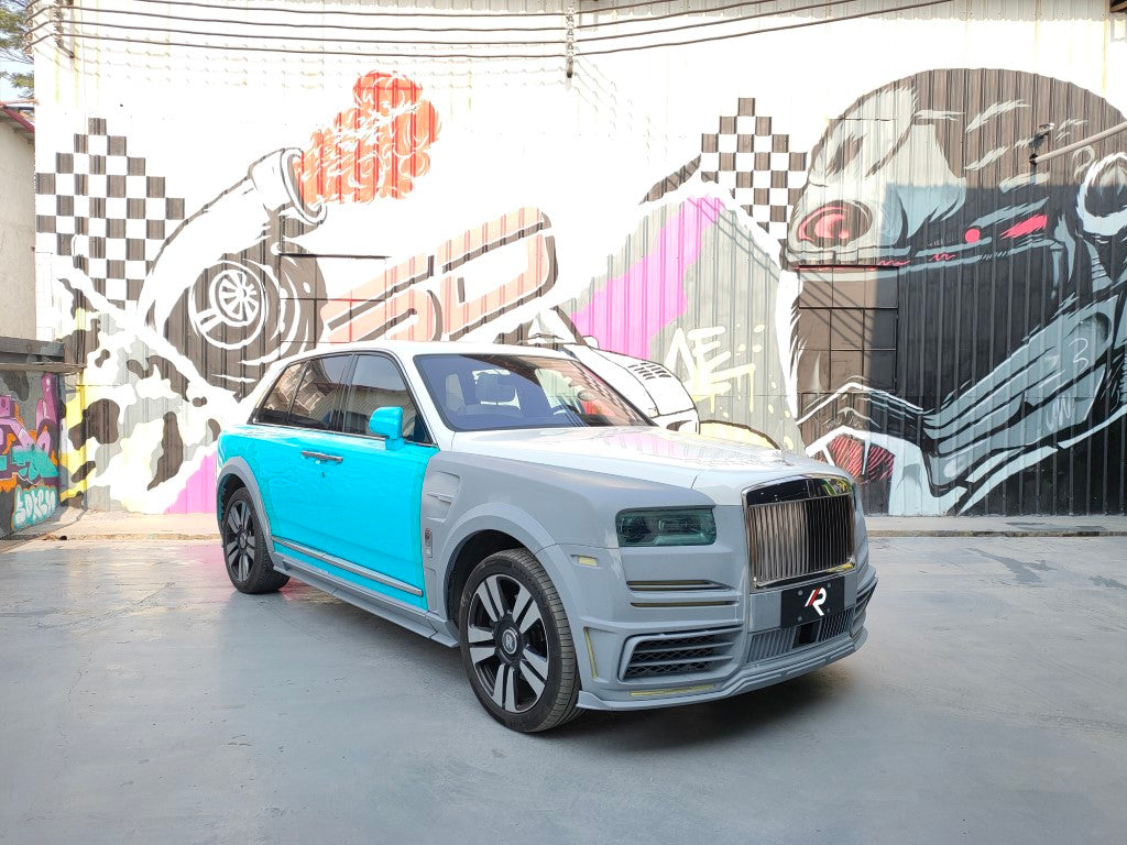 Rolls-Royce Cullinan 2019 2020 2021 2022 2023 2024 with Aftermarket Parts - M Style Front Bumper Dry Pre-preg Carbon Fiber from Aero Republic