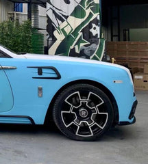 Rolls-Royce Wraith 2014 2015 2016 2017 2018 2019 2020 2021 & Dawn 2016 2017 2018 2019 2020 2021 with Aftermarket Parts - M Style Front Fenders Pre-preg Carbon Fiber / FRP from Aero Republic