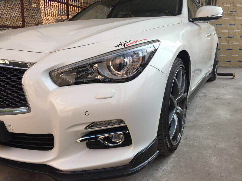 Infiniti Q50 Premium Sport Red Sport 400 Pre-Facelift 2014 2015 2016 2017 with Aftermarket Parts - Rear Diffuser Carbon Fiber from Aero Republic
