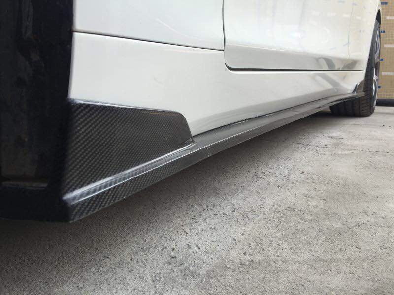 Infiniti Q50 Premium Sport Red Sport 400 Pre-Facelift 2014 2015 2016 2017 with Aftermarket Parts - Rear Diffuser Carbon Fiber from Aero Republic