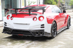 Nissan GTR R35 CBA DBA EBA 2008 2009 2010 2011 2012 2013 2014 2015 2016 2017 2018 2019 2020 2021 2022 2023 2024 with Aftermarket Parts - TS Style Rear Bumper & Diffuser Carbon Fiber / FRP from Aero Republic