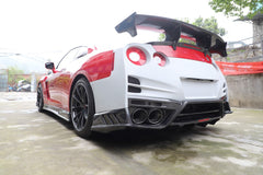 Nissan GTR R35 CBA DBA EBA 2008 2009 2010 2011 2012 2013 2014 2015 2016 2017 2018 2019 2020 2021 2022 2023 2024 with Aftermarket Parts - TS Style Rear Bumper & Diffuser Carbon Fiber / FRP from Aero Republic