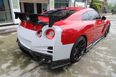 Nissan GTR R35 CBA DBA EBA 2008 2009 2010 2011 2012 2013 2014 2015 2016 2017 2018 2019 2020 2021 2022 2023 2024 with Aftermarket Parts - TS Style Rear Bumper & Diffuser Carbon Fiber / FRP from Aero Republic
