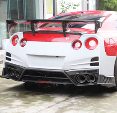 Nissan GTR R35 CBA DBA EBA 2008 2009 2010 2011 2012 2013 2014 2015 2016 2017 2018 2019 2020 2021 2022 2023 2024 with Aftermarket Parts - TS Style Rear Wing Carbon Fiber / FRP from Aero Republic