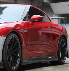 Nissan GTR R35 CBA DBA EBA 2008 2009 2010 2011 2012 2013 2014 2015 2016 2017 2018 2019 2020 2021 2022 2023 2024 with Aftermarket Parts - TS Style Side Skirts Carbon Fiber / FRP from Aero Republic